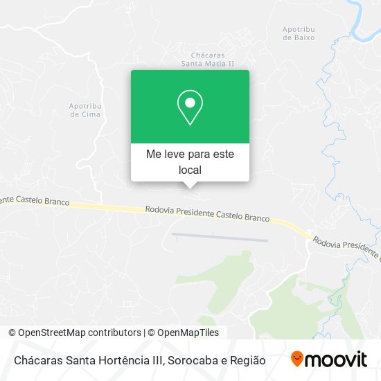 Chácaras Santa Hortência III mapa