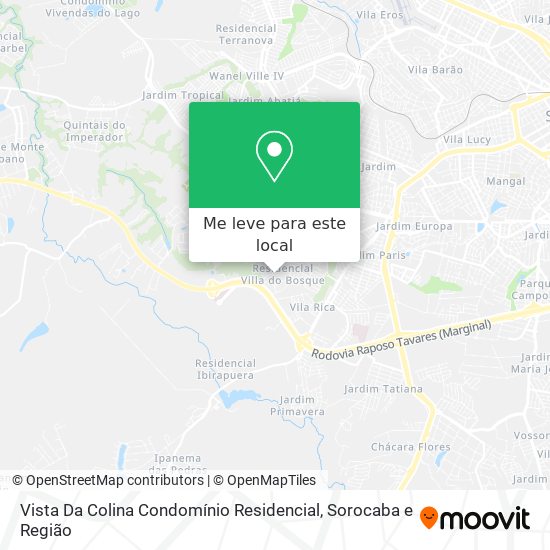 Vista Da Colina Condomínio Residencial mapa