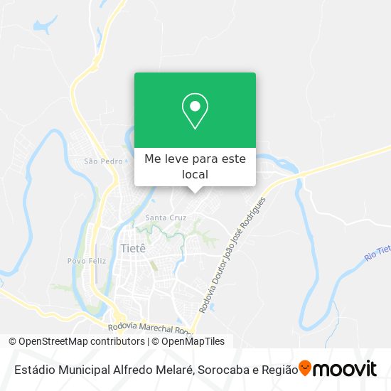 Estádio Municipal Alfredo Melaré mapa