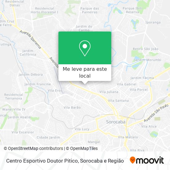 Centro Esportivo Doutor Pitico mapa