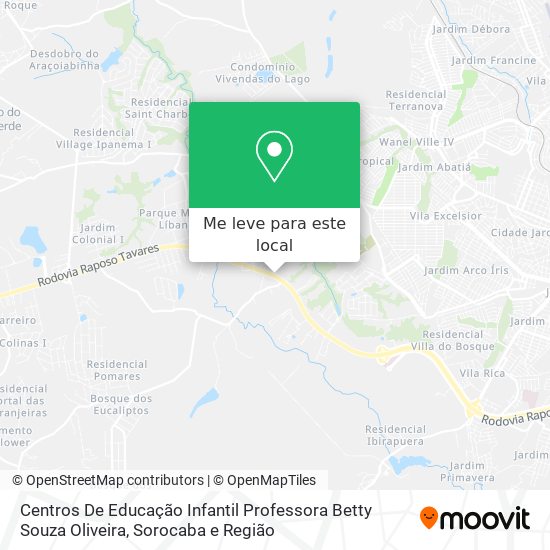 Centros De Educação Infantil Professora Betty Souza Oliveira mapa