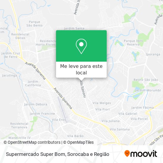 Supermercado Super Bom mapa