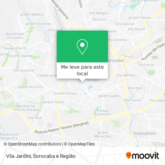 Vila Jardini mapa