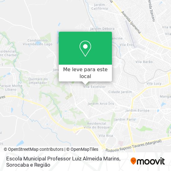Escola Municipal Professor Luiz Almeida Marins mapa