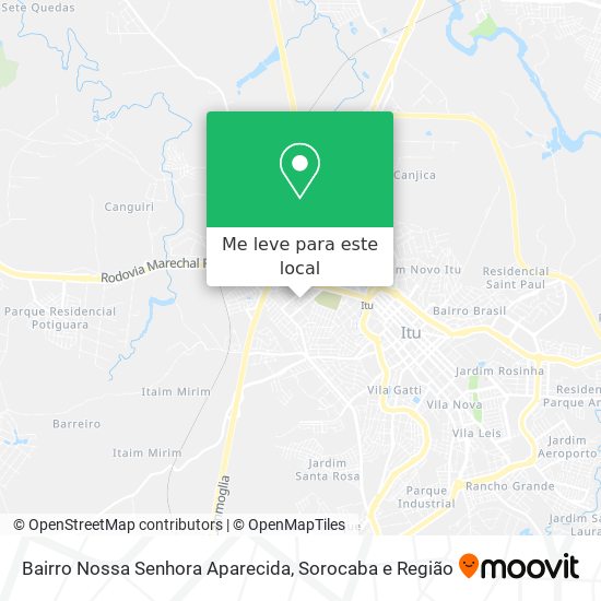 Bairro Nossa Senhora Aparecida mapa