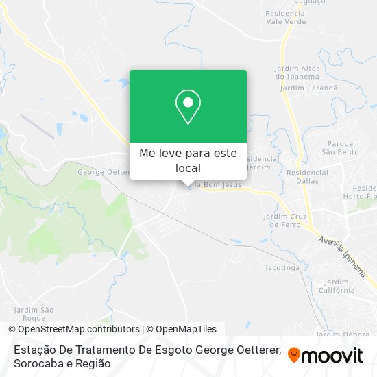 Estação De Tratamento De Esgoto George Oetterer mapa