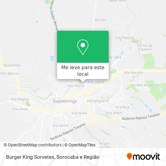 Burger King Sorvetes mapa