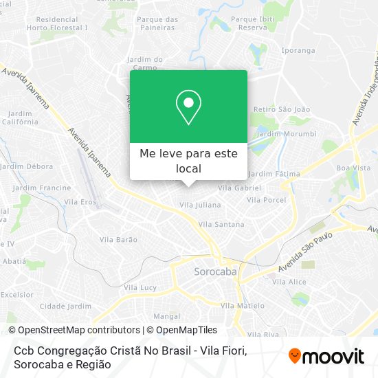 Ccb Congregação Cristã No Brasil - Vila Fiori mapa