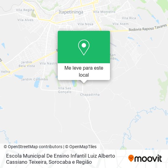 Escola Municipal De Ensino Infantil Luiz Alberto Cassiano Teixeira mapa