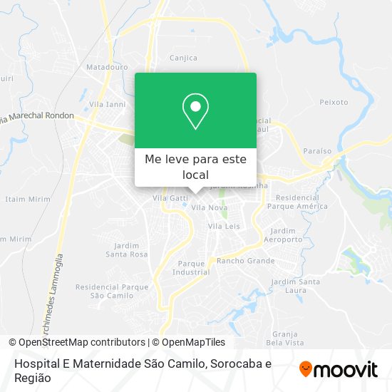 Hospital E Maternidade São Camilo mapa