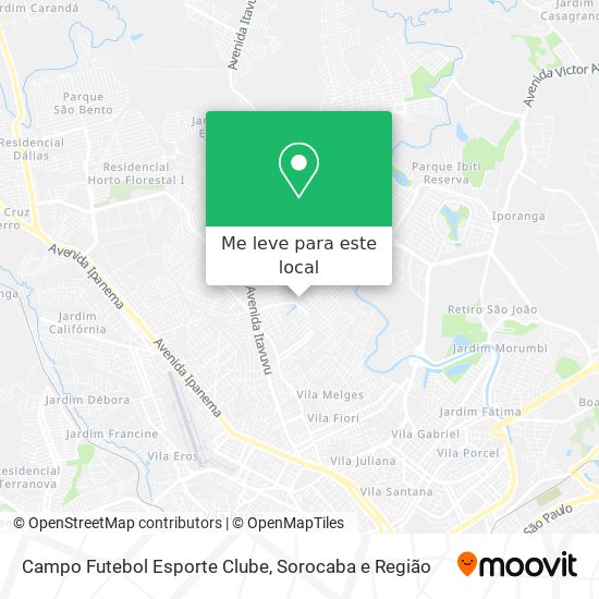 Campo Futebol Esporte Clube mapa