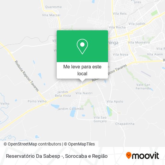 Reservatório Da Sabesp - mapa