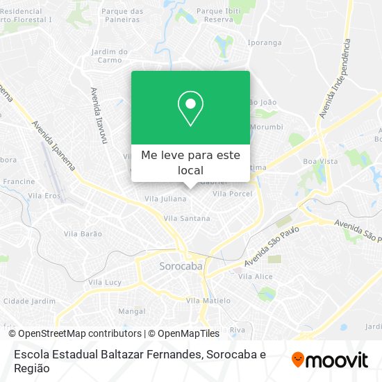 Escola Estadual Baltazar Fernandes mapa