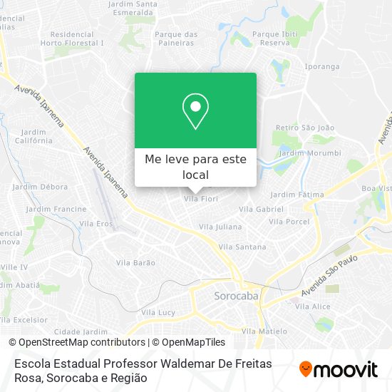 Escola Estadual Professor Waldemar De Freitas Rosa mapa