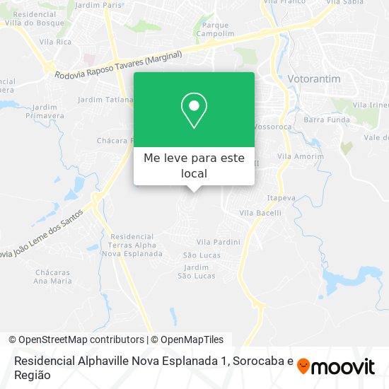Residencial Alphaville Nova Esplanada 1 mapa