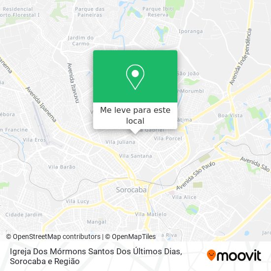 Igreja Dos Mórmons Santos Dos Últimos Dias mapa