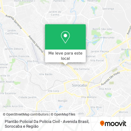 Plantão Policial Da Polícia Civil - Avenida Brasil mapa