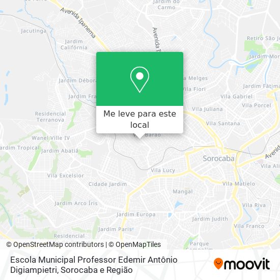 Escola Municipal Professor Edemir Antônio Digiampietri mapa
