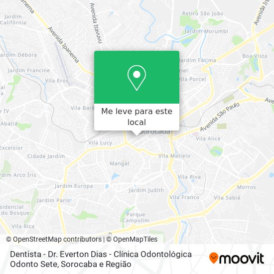 Dentista - Dr. Everton Dias - Clínica Odontológica Odonto Sete mapa