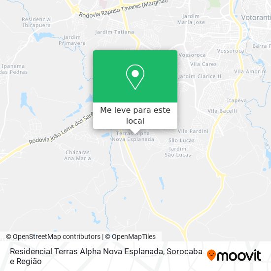 Residencial Terras Alpha Nova Esplanada mapa