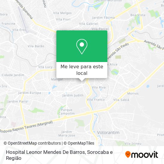 Hospital Leonor Mendes De Barros mapa