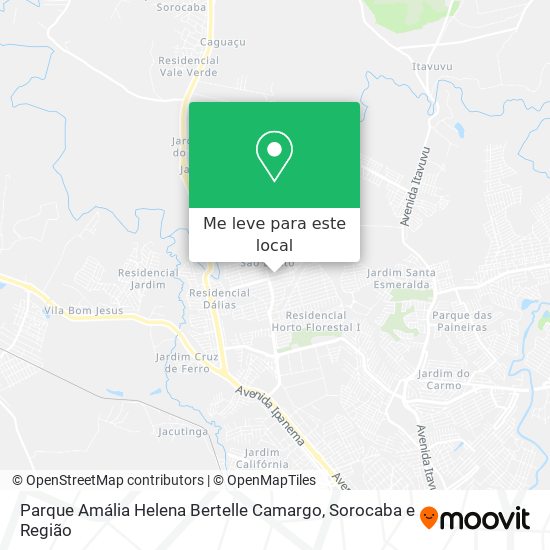 Parque Amália Helena Bertelle Camargo mapa