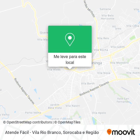 Atende Fácil - Vila Rio Branco mapa