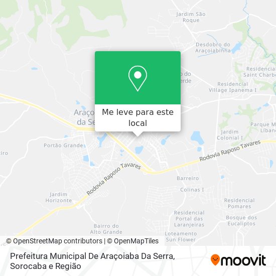 Prefeitura Municipal De Araçoiaba Da Serra mapa