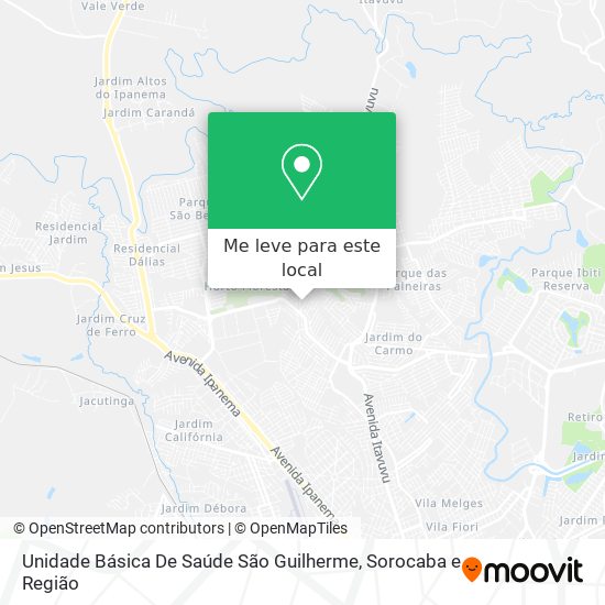 Unidade Básica De Saúde São Guilherme mapa