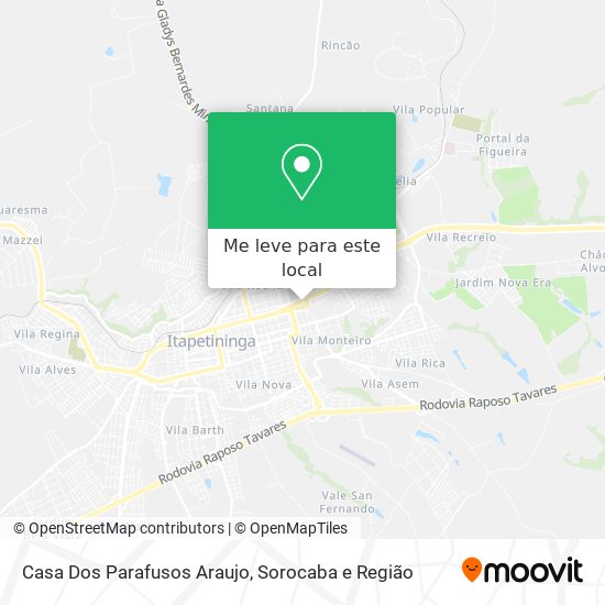 Casa Dos Parafusos Araujo mapa