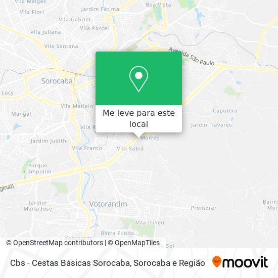 Cbs - Cestas Básicas Sorocaba mapa