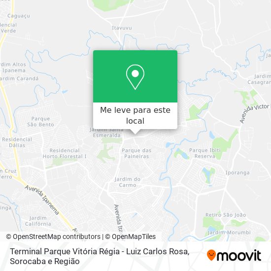 Terminal Parque Vitória Régia - Luiz Carlos Rosa mapa