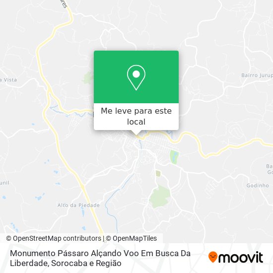 Monumento Pássaro Alçando Voo Em Busca Da Liberdade mapa