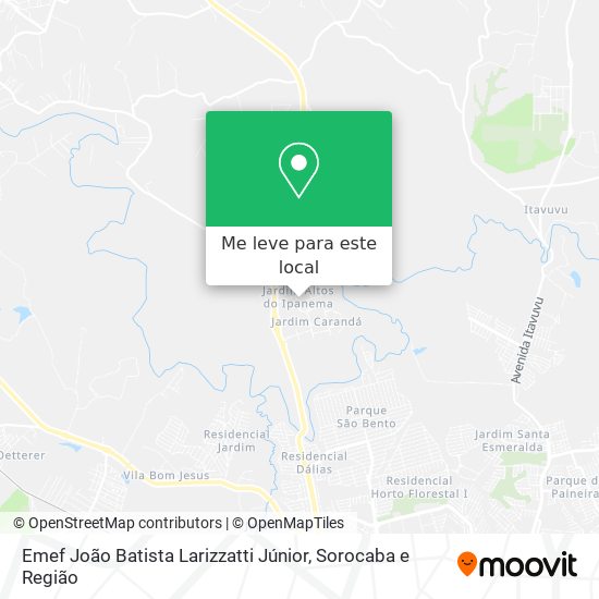 Emef João Batista Larizzatti Júnior mapa