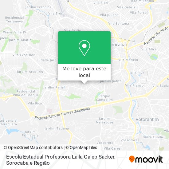 Escola Estadual Professora Laila Galep Sacker mapa