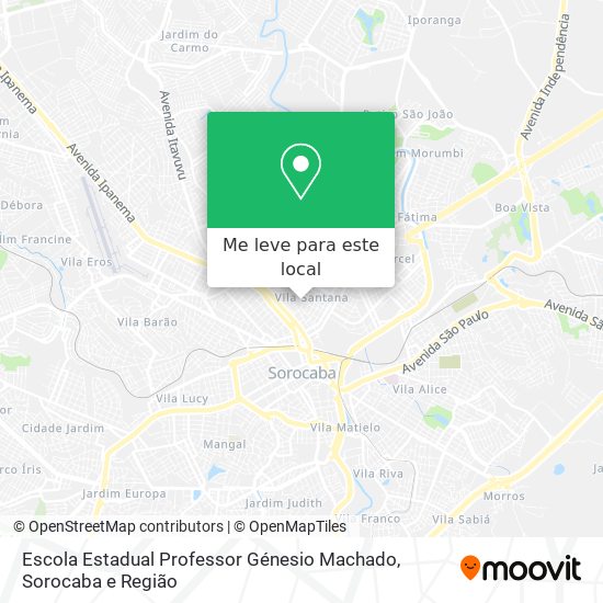 Escola Estadual Professor Génesio Machado mapa