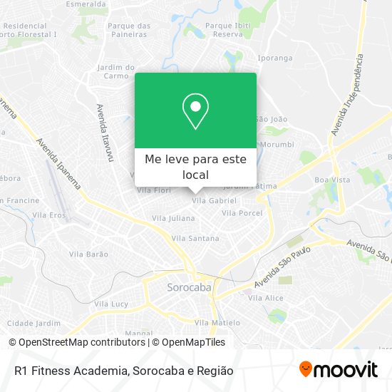 R1 Fitness Academia mapa