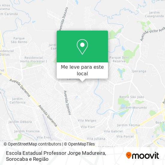 Escola Estadual Professor Jorge Madureira mapa