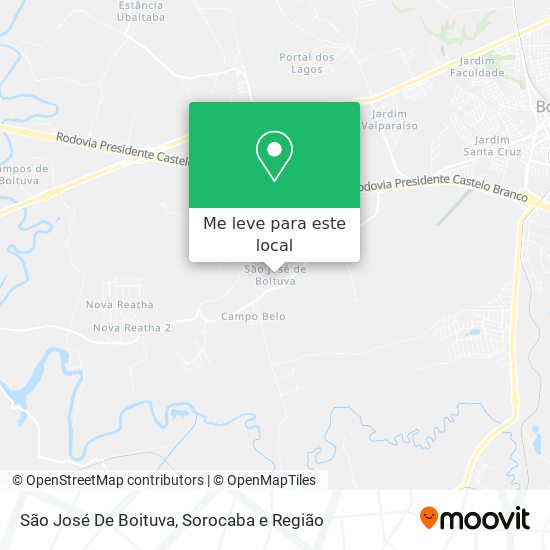 São José De Boituva mapa