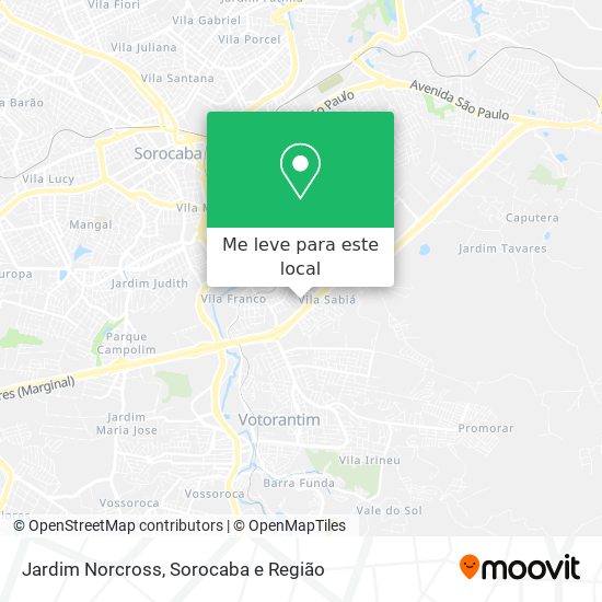 Jardim Norcross mapa
