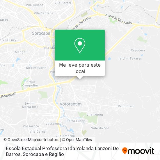 Escola Estadual Professora Ida Yolanda Lanzoni De Barros mapa