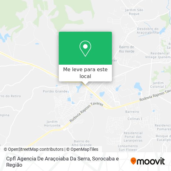 Cpfl Agencia De Araçoiaba Da Serra mapa