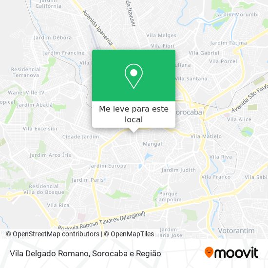 Vila Delgado Romano mapa