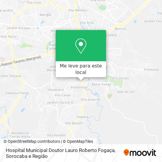 Hospital Municipal Doutor Lauro Roberto Fogaça mapa