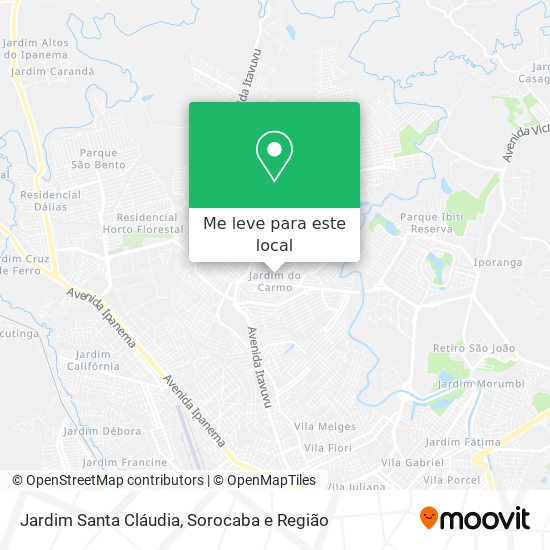 Jardim Santa Cláudia mapa