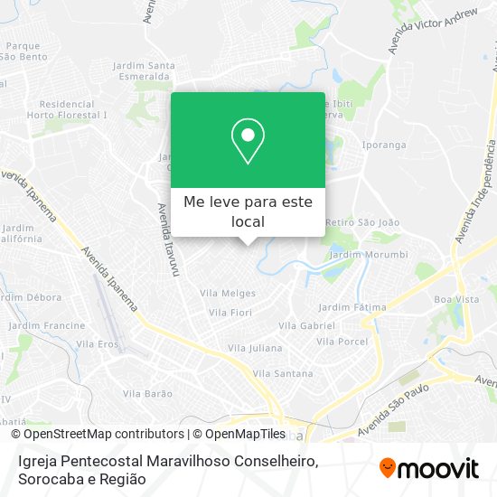 Igreja Pentecostal Maravilhoso Conselheiro mapa