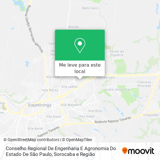 Conselho Regional De Engenharia E Agronomia Do Estado De São Paulo mapa