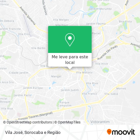 Vila José mapa