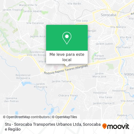 Stu - Sorocaba Transportes Urbanos Ltda mapa