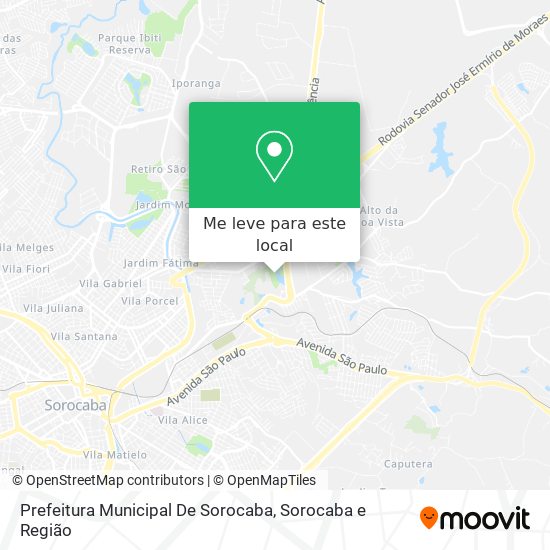 Prefeitura Municipal De Sorocaba mapa